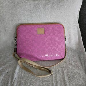 Coach Pink Tablet Case with Crossbody Strap